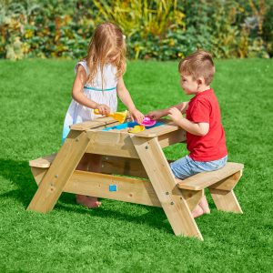 Children's picnic table, TP Toys, wood, place for water sand, 102x62x50cm
