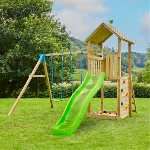Wooden playground, TP Toys, Skywood, with slide and double swing